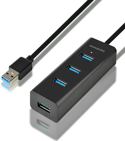 USB Hub AXAGON - HUE-S2BL, 4 porturi, USB-A, 1,2 m, negru
