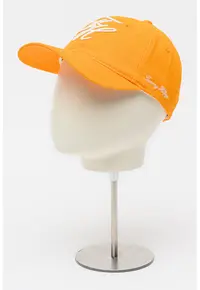 Sapca baseball cu monograma brodata - Portocaliu neon/Alb murdar