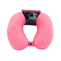 Pernă de călătorie, pentru adulți, culoare roz, din spumă cu memorie, 30 cm