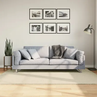 vidaXL Covor HUARTE, fir scurt, moale și lavabil, crem, 140x200 cm