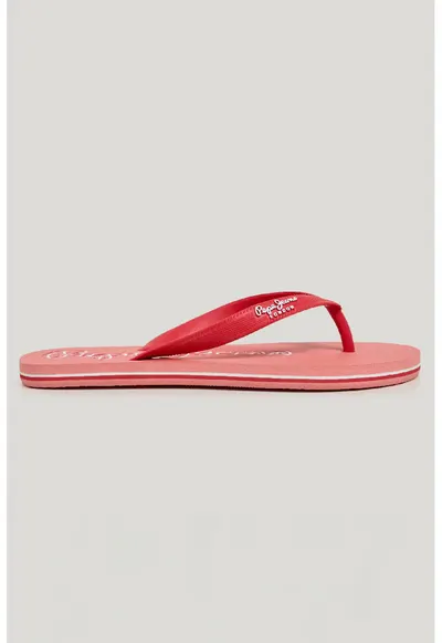 Papuci flip-flop cu imprimeu logo - Coral/Alb optic/Rosu vermillion