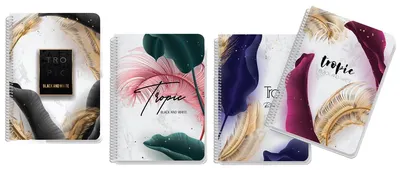 Caiet Black&White - Tropic, B5, 105 foi, sortiment