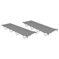 Gossi paturi camping, 2 buc., gri, 180x60x19 cm, tesatura oxford&otel