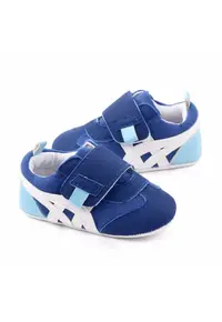 Pantofi sport Model AL 20378 cu dungi albe - Pentru bebelusi - Textil - Baieti - Albastru - Albastru