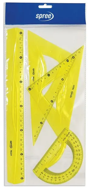 Set instrumente de desen Spree - Flexibil, 4 piese, sortiment