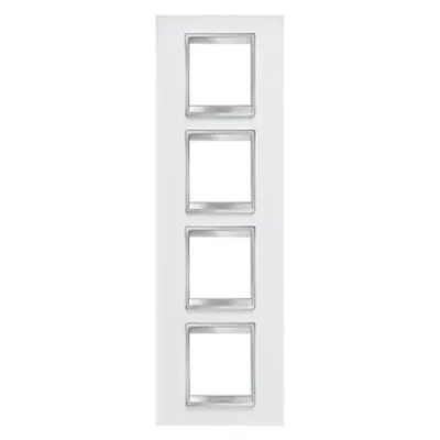 Placa ornament CProiector HORUS LUX international - IN TECHNOPOLYMER LEATHER FINISHING - 2+2+2+2 modul VERTICAL - WHITE - CProiector HORUS