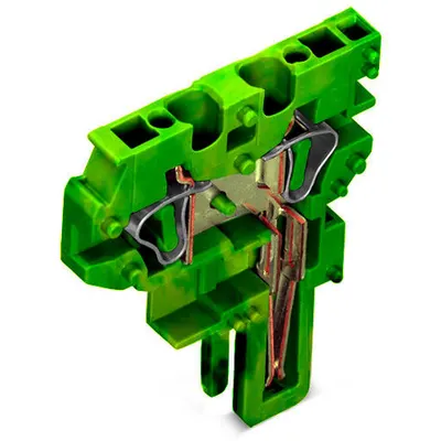 End module for 2-conductor female connector; 4 mm²; 1-pole; 4,00 mm²; green-yellow