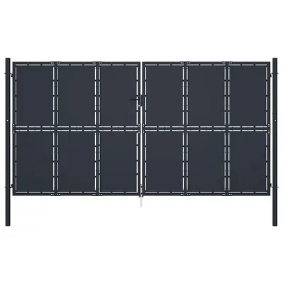 vidaXL Poartă de grădină din oțel 400x200 cm antracit