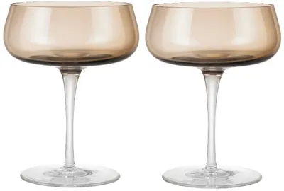 Set 2 pahare de șampanie Blomus - Belo, 200 ml, maro