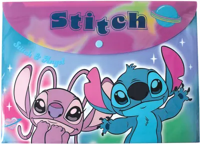 Dosar cu buton GIM Stitch - 626, A4
