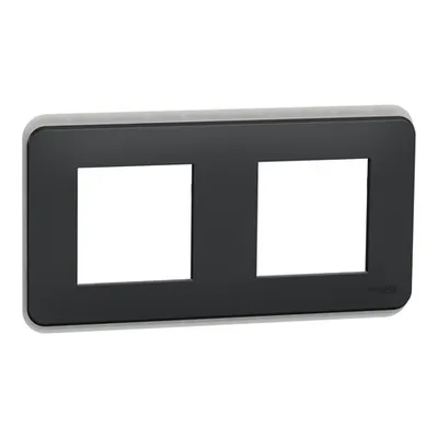 Placa ornament, Unica Pro, doua module, antracit