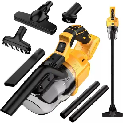 Aspirator fara fir 120W, cu filtrare HEPA, 2 acumulatori de 48W, albastru