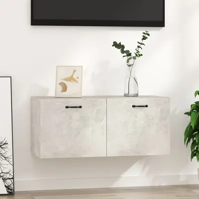 vidaXL Dulap de perete, gri beton, 80x36,5x35 cm, lemn compozit