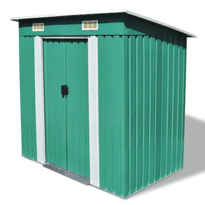 Gossi magazie de gradina din metal verde