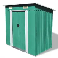 Gossi magazie de gradina din metal verde