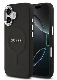 Husă Guess - Saffiano, iPhone 17, MagSafe, negru