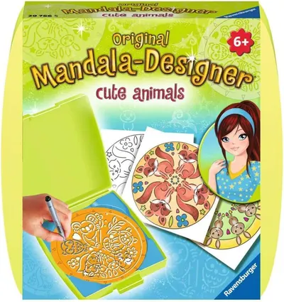 Set creativ Ravensburger - Designer de mandale, mini, animale drăguțe