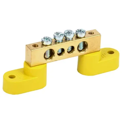 Neutral bus bars with two corner Izolators SHNI-8x12-4-U2-ZH