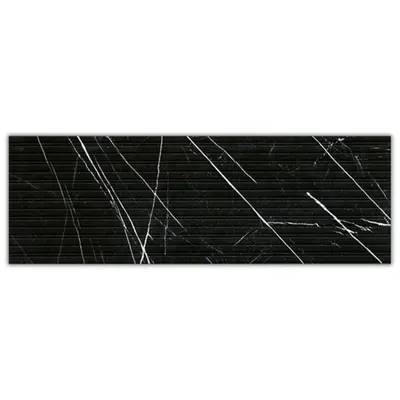 Faianta decorativa Agatha Black rectificata 40x120 lucioasa