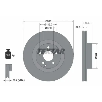 Disc frana TEXTAR 92119905