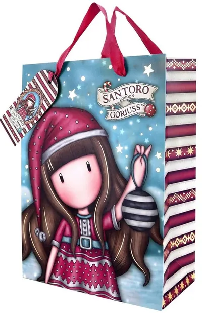 Pungă cadou medie Santoro Gorjuss Merry and Bright - Tis The Season