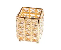 Suport pensule machiaj, Luxorise, Crystal Makeup Organizer, Gold