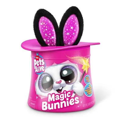 Jucarie de plus interactiva cu accesorii surpriza, Pets Alive Iepurasul Magician, diverse modele