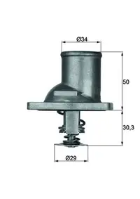 Termostat lichid racire (83 C, in carcasa) potrivit OPEL CALIBRA A, OMEGA B, VECTRA A 1.6 2.0 09.88-12.00