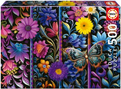 Puzzle Educa din 500 de piese - Flori înflorite