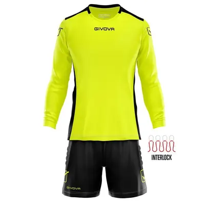Set Portar Givova Hyguana, Galben Fluo/Negru, M