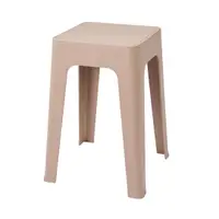 Taburet suprapozabil din plastic, 33x33x47cm, taupe