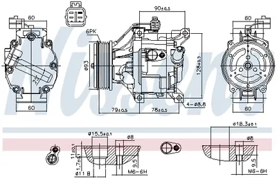 Compresor AC clima TOYOTA COROLLA, COROLLA VERSO 1.4-2.0D intre 2001-2008