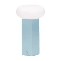Veioză albastră LED cu intensitate reglabilă din metal cu abajur din sticlă (înălțime 20 cm) Low – Hübsch