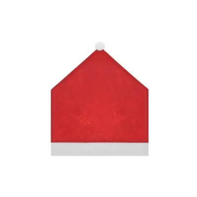 Set 6 huse scaun si fata de masa, caciula lui Mos Craciun, 60x50 cm, alb rosu