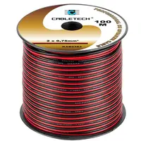 Cablu difuzor din cupru, 2 x 0.75 mm2, culoare negru-rosu, rola 100m KAB0383
