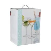 Set 12 pahare, cu picior, pentru cocktail, Excellent Houseware