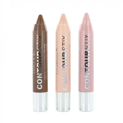 Set 3 creioane cremoase contur si iluminare, Technic Contour Stix