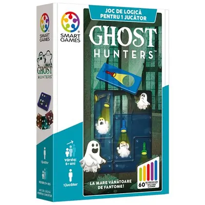 Smart Games - Ghost Hunters, joc de logica cu 60 de provocari, 5+ ani, editie lb. Romana