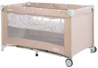 Pat pliabil cu 2 niveluri Caretero - Basic Plus, Beige