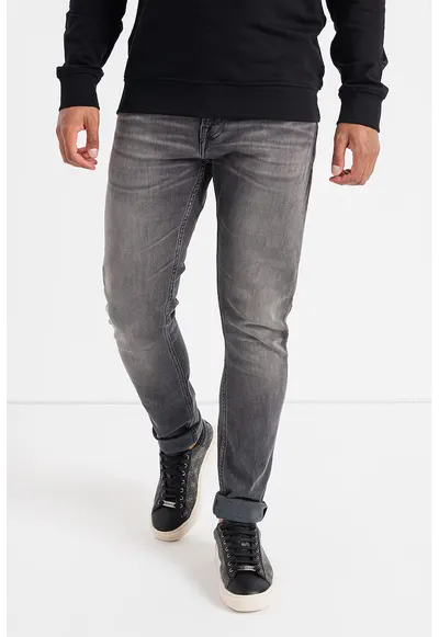 Blugi skinny cu aspect decolorat Miami - Gri antracit