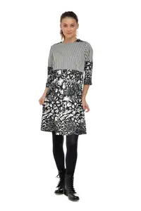 Rochie dama panou 19NI008 alb/negru, Natalee | marimea S