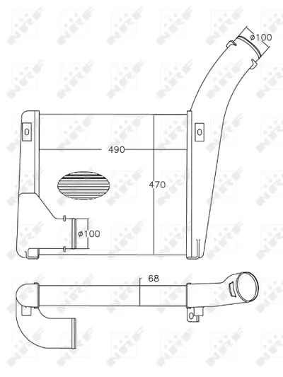 intercooler potrivit MERCEDES O 405 OM427.905-OM447.999 12.84