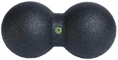 Minge dublă pentru automasaj Blackroll - DuoBall, 16 x 8 cm, negru
