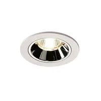 Spot incastrat, NUMINOS S Ceiling lights, white Indoor LED recessed ceiling light white/chrome 4000K 20° gimballed, rotating and pivoting, including leaf springs,