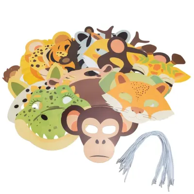 Set de măști din hârtie cu animale (set 15 buc) - Default Title