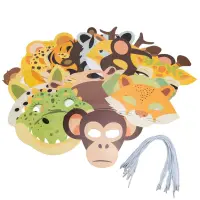 Set de măști din hârtie cu animale (set 15 buc) - Default Title