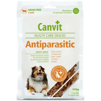 Recompensa pentru caini Canvit Snack Anti-Parasitic 200 gr
