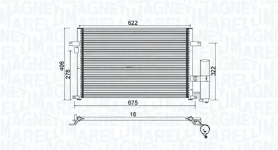 Radiator AC condensator cu uscator potrivit CHEVROLET LACETTI, NUBIRA; DAEWOO LACETTI, NUBIRA 1.4-2.0D 07.03