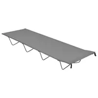 Gossi pat de camping, gri, 180x60x19 cm, tesatura oxford si otel