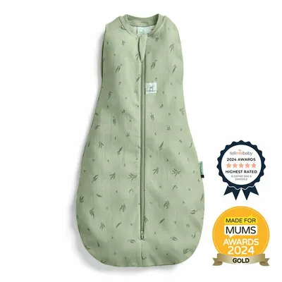 Sistem de infasat si sac de dormit, ErgoPouch, 2 in 1, 3-6 luni, 6-8 kg, TOG 1, Bumbac organic, Fermoar bidirectional, Transformabil, Lavabil la masina, Certificat non-toxic, Premiat in Australia, Model Willow, Verde